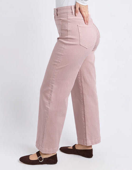 Sarah Wide Leg Jean - Woodrose