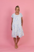Cap Sleeve Nightie - Blue Banksia