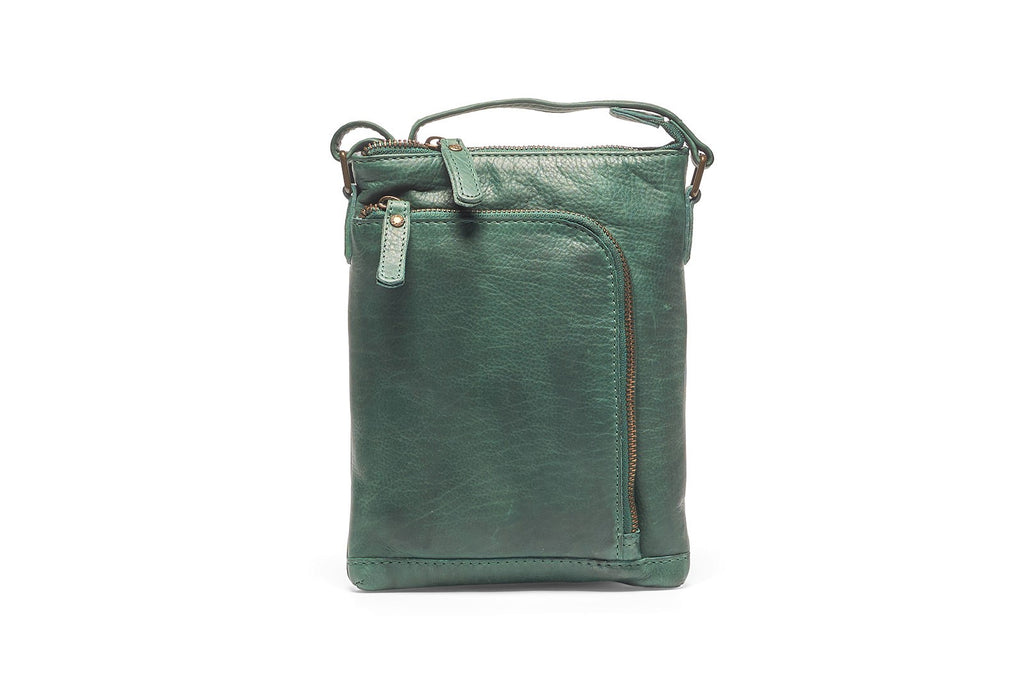 Freya Cross Body Leather Bag - Pine Green