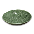 Poinsettia Green Engraved Bowl