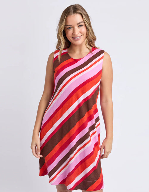 Guava Stripe Dress