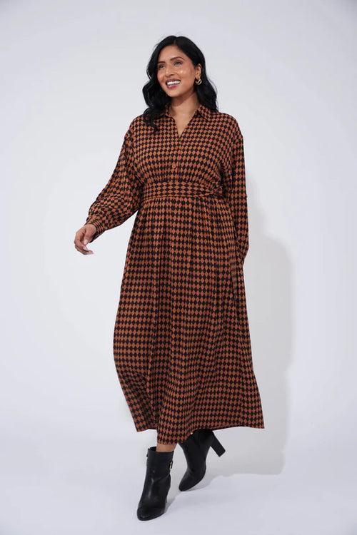 Casablanca Dress - Kohl/Dune