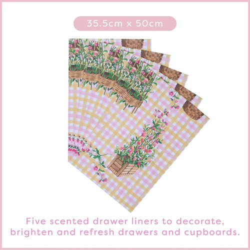Sweet Pea Scented Drawer Liners