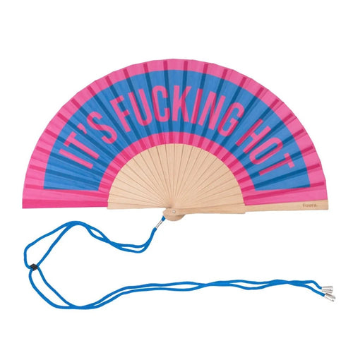 Hand Fan - It's Fucking Hot Pink & Blue