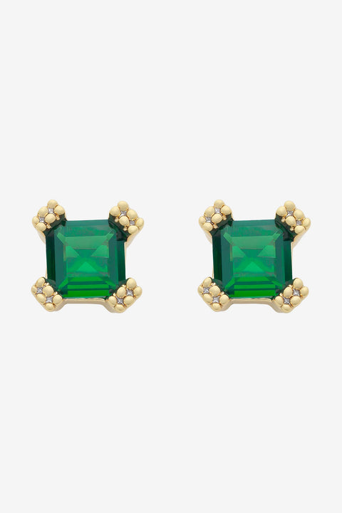 Julianna Green Studs - Gold