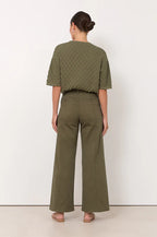 Adele Wide Leg Jean - Khaki