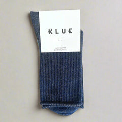 Lurex Glitter Socks - Blue