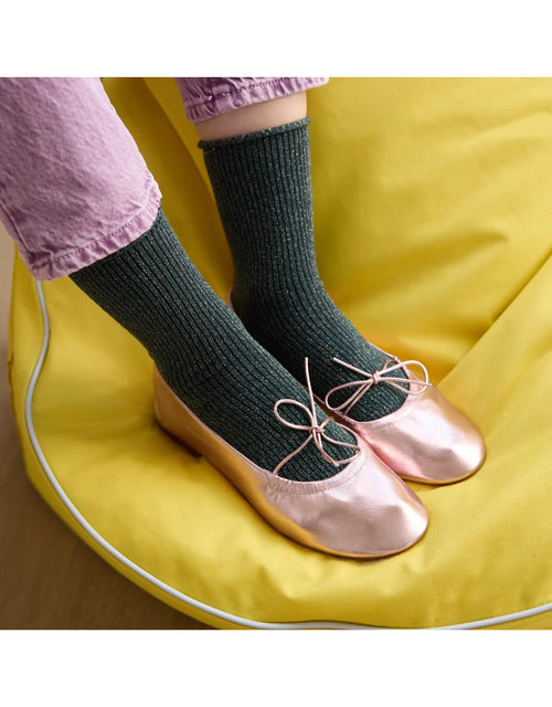 Lurex Glitter Socks - Green