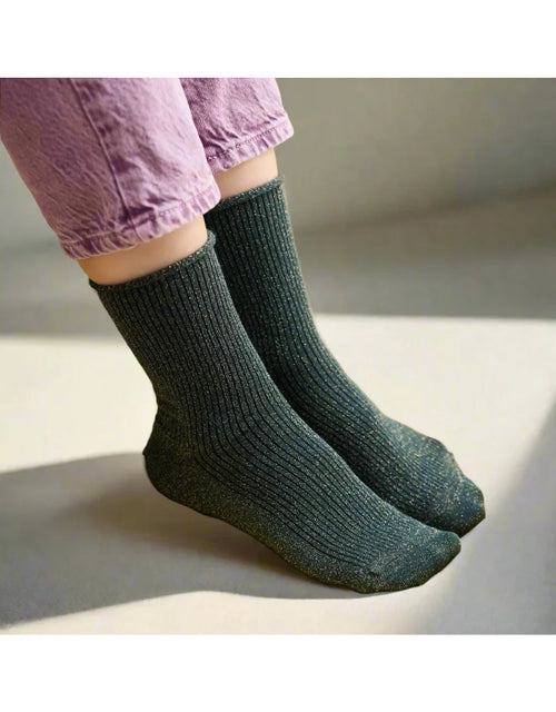 Lurex Glitter Socks - Green