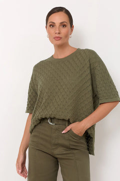 Bethany Knit Top - Khaki