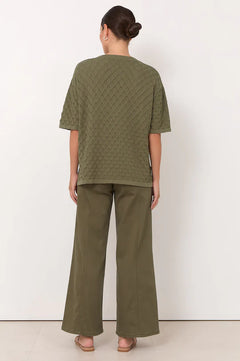 Bethany Knit Top - Khaki
