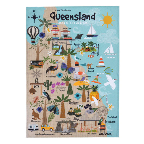 Land Down Under Qld Kitchen Towel