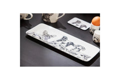 Peeking Pups Rectangle Platter
