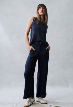Jude Linen Pants - Navy