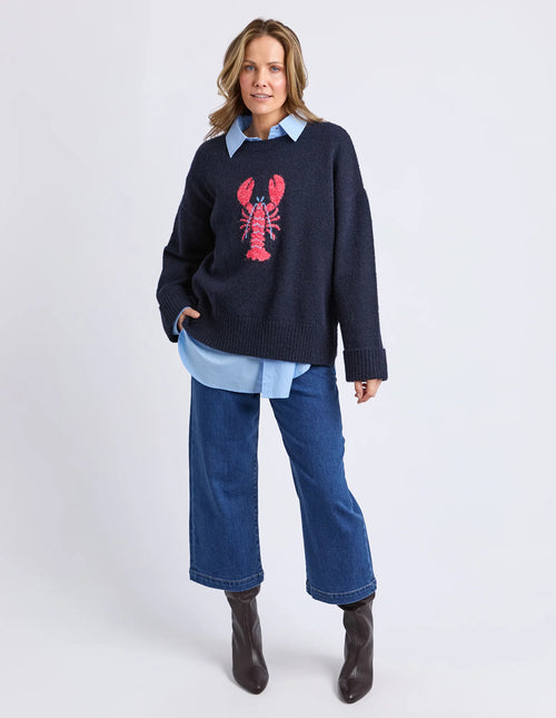 Lobster Intarsia Knit
