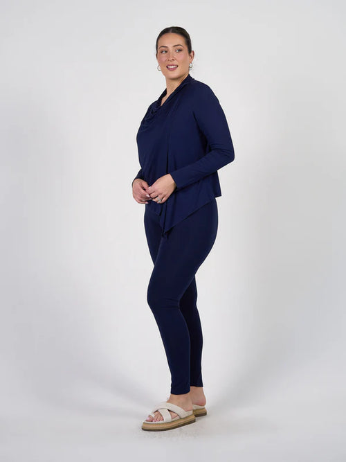 Joni Bamboo Waterfall Jacket - Navy