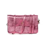 Metallic Clutch/Crossbody Bag - Candy