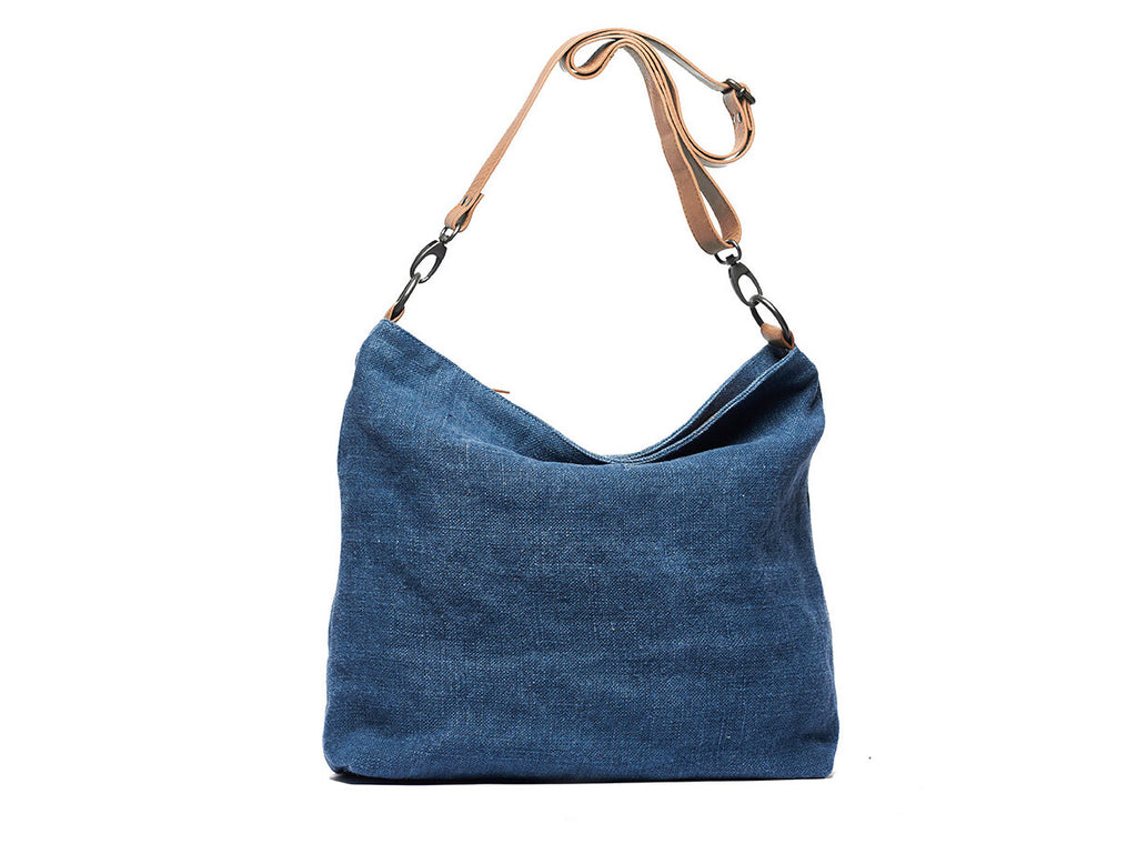 Melanie Jute Bag - Denim Blue