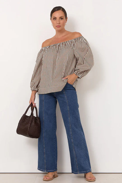 Adele Wide Leg Jean - Mid Denim