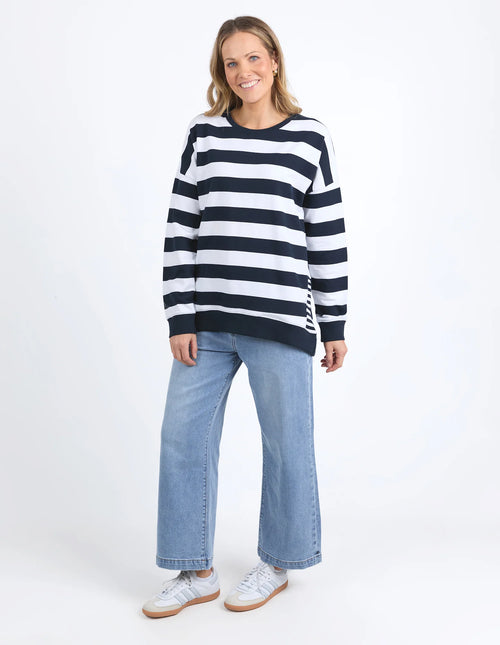 Mill Crew - Navy White