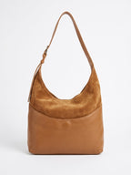 Leather Suede Shoulder Bag