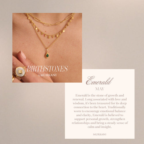 Emerald Pendant Necklace - Gold
