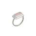 Rose Quartz Ring with White Topaz