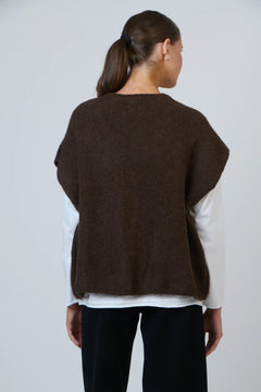 Sleeveless Cardigan - Cacao