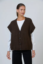 Sleeveless Cardigan - Cacao