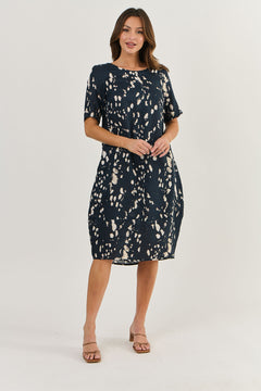 Linen Button Top Dress - Universe