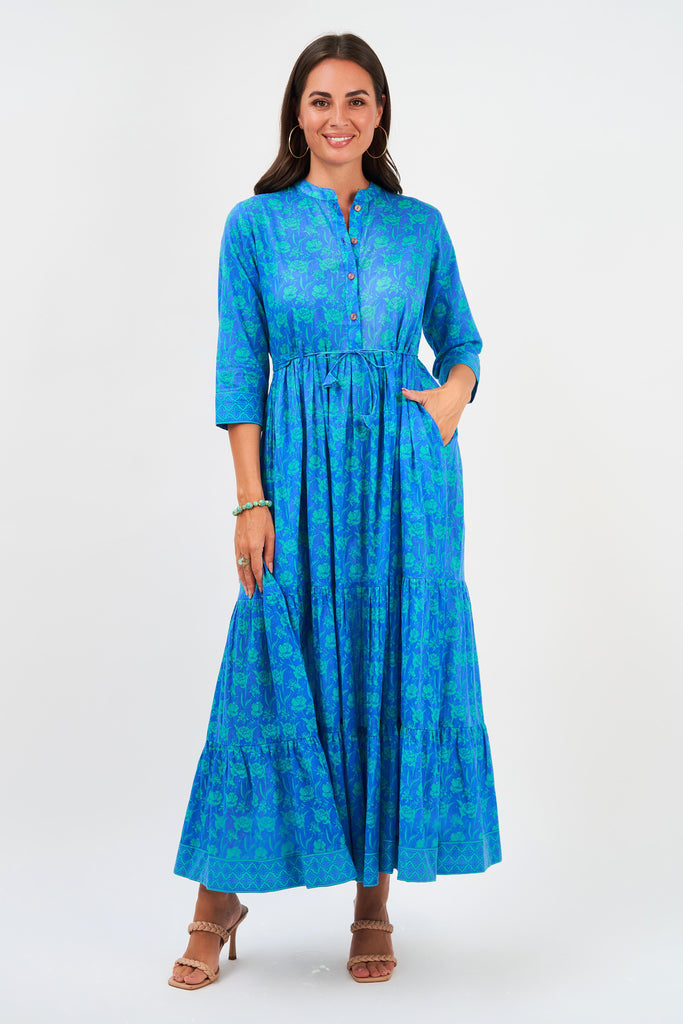 Leela Maxi Dress - Aqua