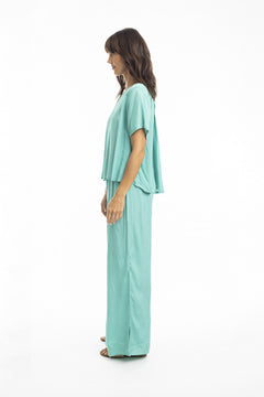 Rayon Top - Aqua