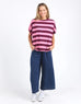 Poet Tee - Pink Merlot Stripe