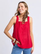 Lourdes Top - Crimson