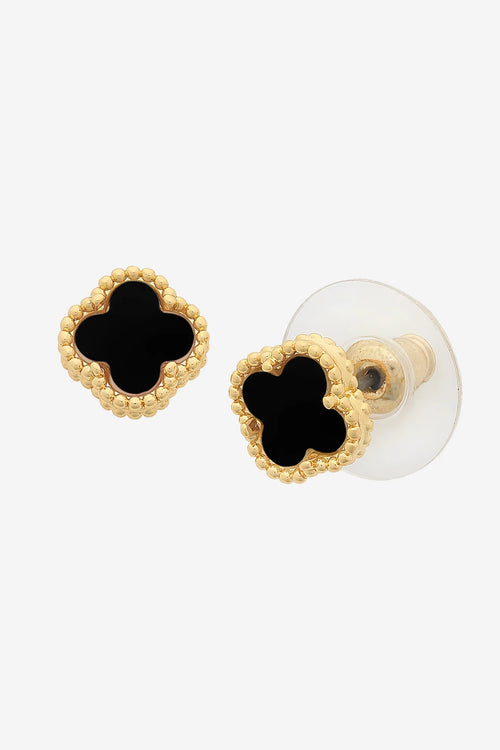 Reign Jet Earrings - Gold