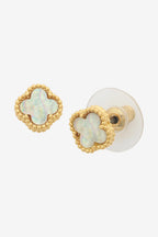 Reign Mother of Pearl Earrings - Gold