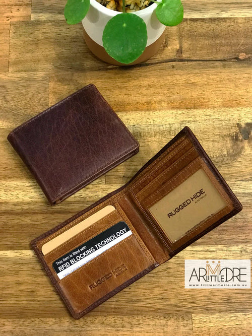 La Paz Two Tone Leather Wallet - Brown/Brandy