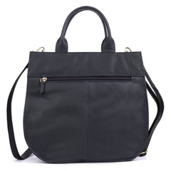Pebbled Leather Tote Bag - Banksia Navy