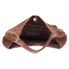 Petal Large Suede Tote - Brown