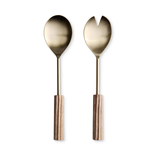 Samara Gold Salad Server Set