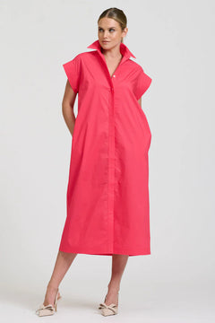 The Fifi Shirt Dress - Berry Crush