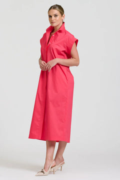 The Fifi Shirt Dress - Berry Crush