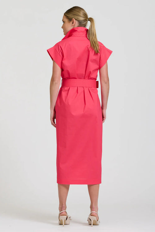 The Fifi Shirt Dress - Berry Crush