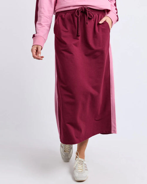 Sloane Fleece Skirt - Plum