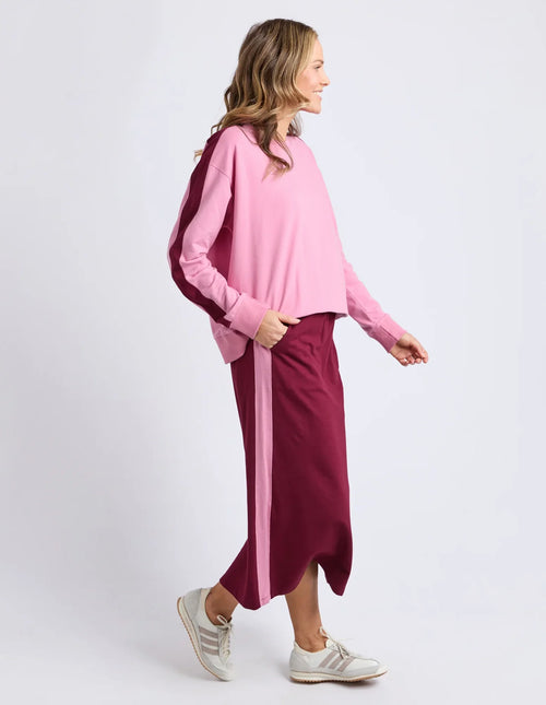 Sloane Fleece Skirt - Plum