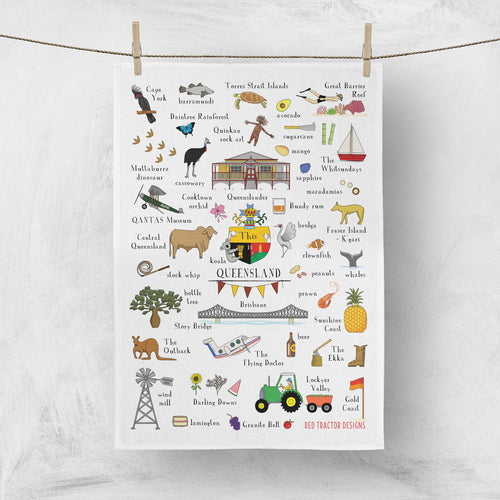 This is Queensland - Linen Tea Towel