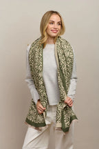 Green Wild Rose Scarf