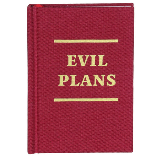 Hard Cover Tiny Notebook - Evil Plans