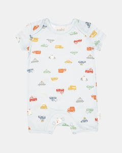 Short Sleeve Onesie - Working Wheels