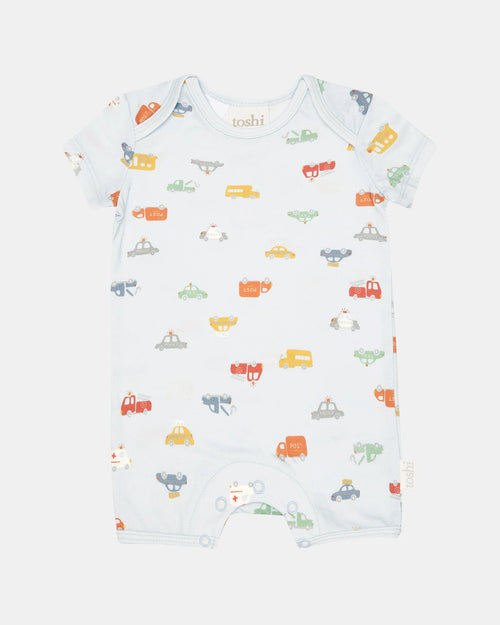Short Sleeve Onesie - Working Wheels